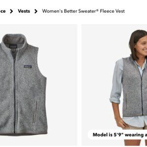 Patagonia Women's Better Sweater® Fleece Vest- Birch White/Grey, Size Small